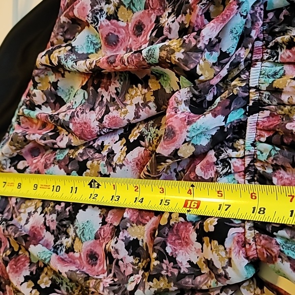 Speechless 2X floral dress sheer long sleeves elastic waist whimsigoth - Picture 8 of 10